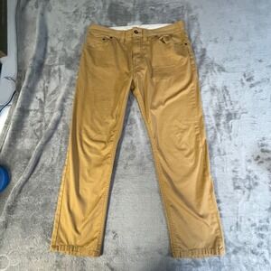 Prana Breathe Pants Mens 34 (Meas. 34x27) Tan Slim Fit Outdoor Casual RN124977